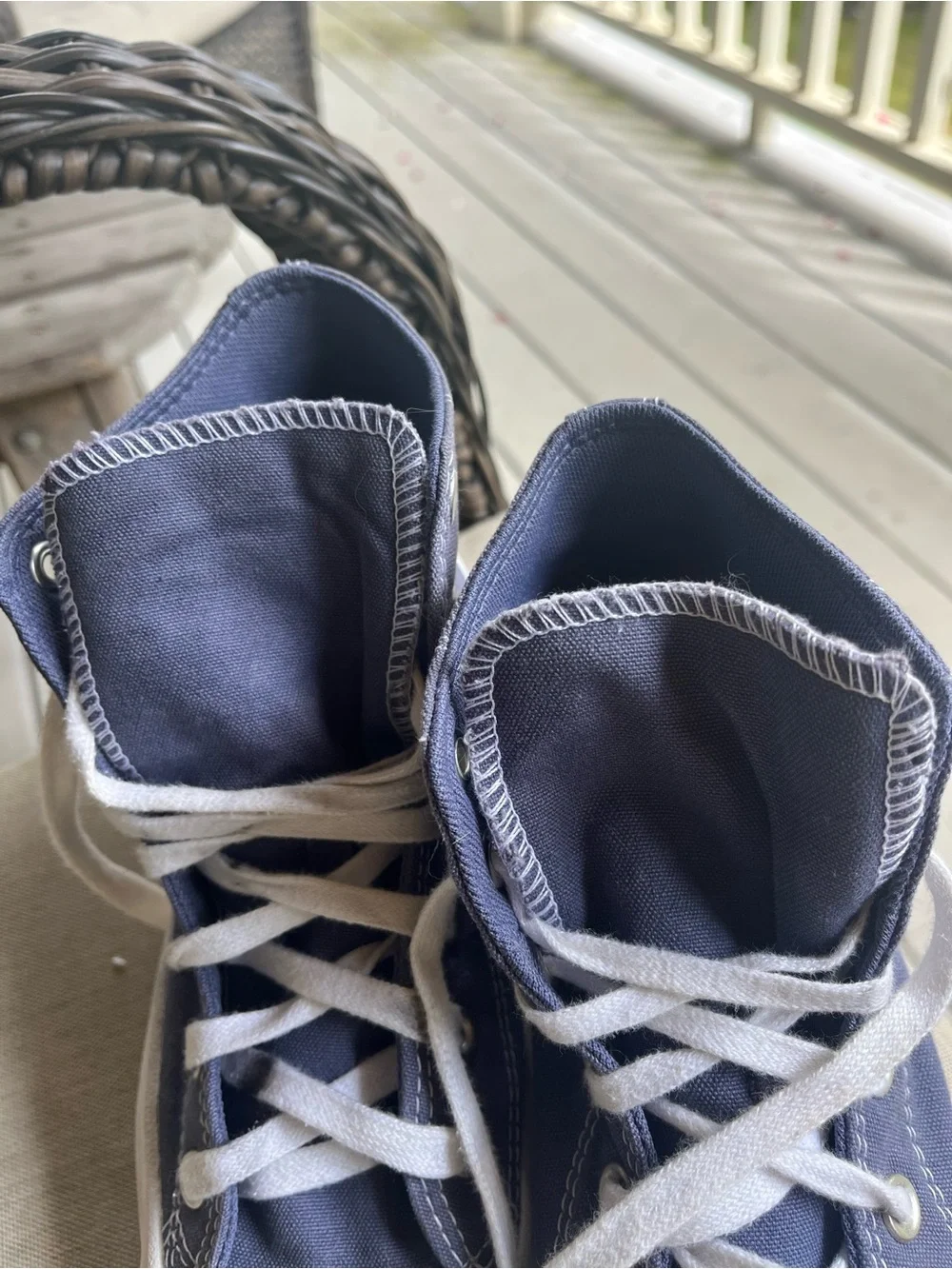 Size 8 Lugged bottom platform Chuck Taylor high top Converse  blue